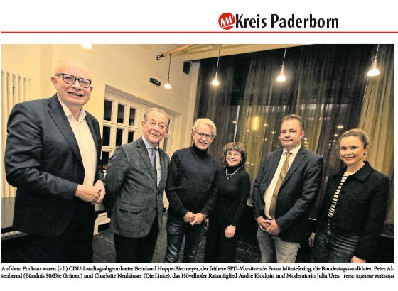 Die NW über die Podiumsdiskussion